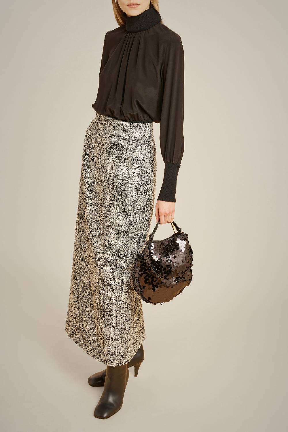 Liviana Conti BLUSA COLLO ALTO 100% SETA W4LL4WS08Y69-0.38