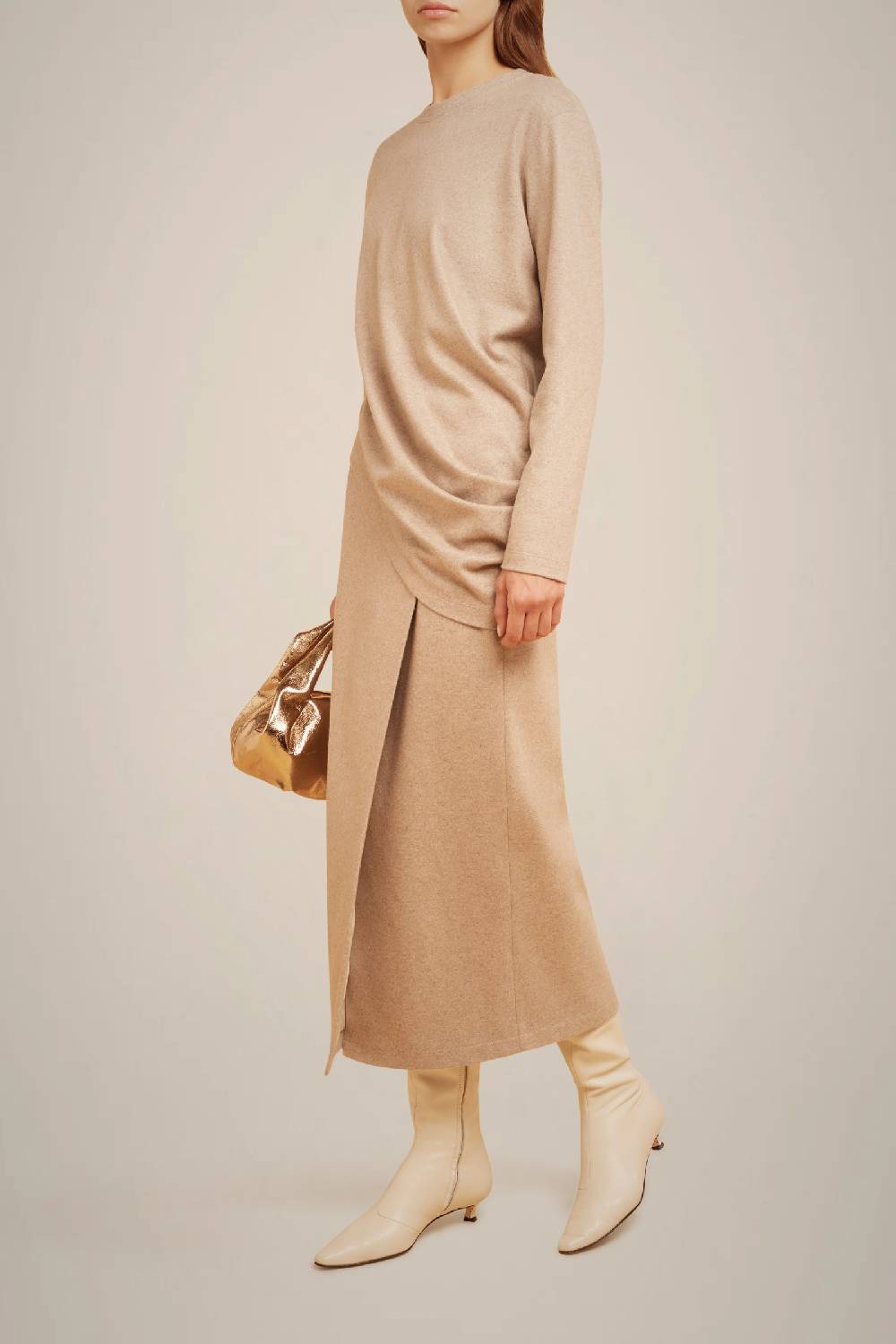 Liviana Conti BLUSA GIROCOLLO IN PANNO CASHMERE W4FF4WN08W69-0.38