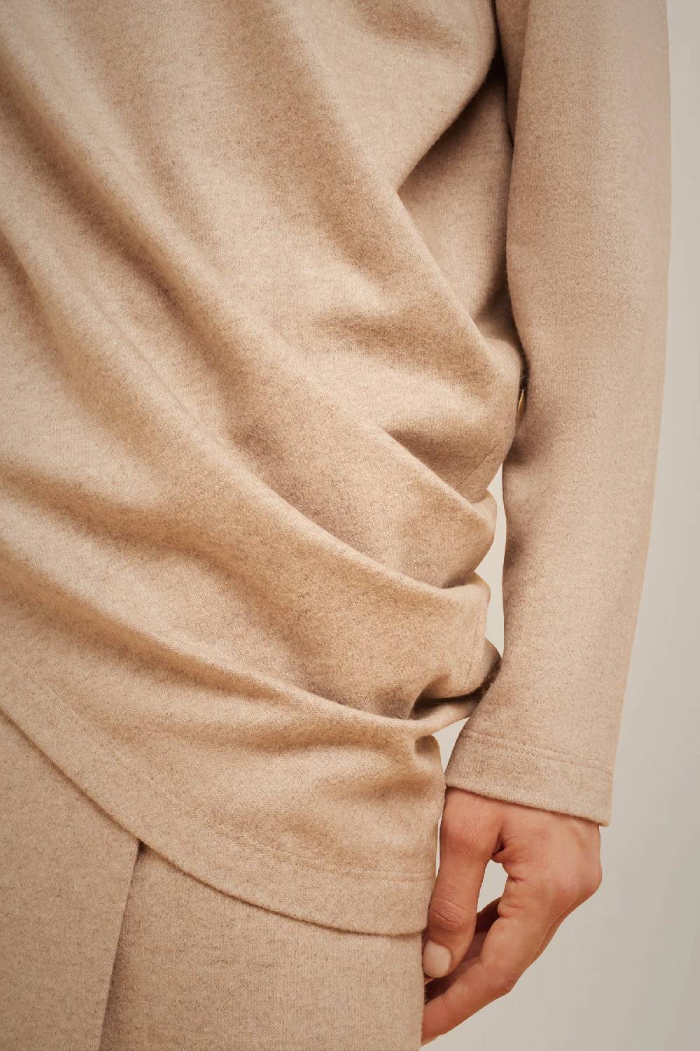 Liviana Conti BLUSA GIROCOLLO IN PANNO CASHMERE W4FF4WN08W69-0.38