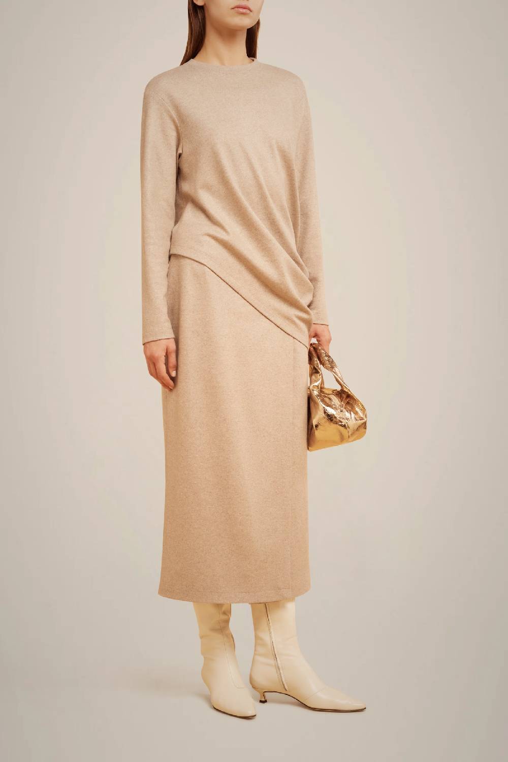 Liviana Conti BLUSA GIROCOLLO IN PANNO CASHMERE W4FF4WN08W69-0.38