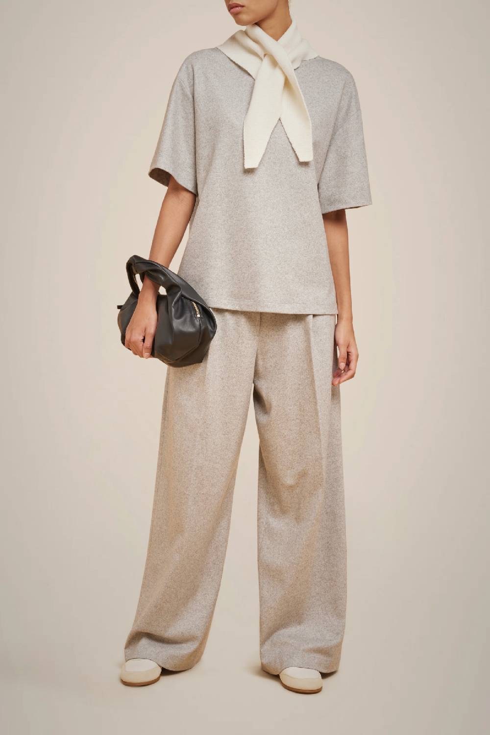 Liviana Conti BLUSA MANICA CORTA IN PANNO CASHMERE W4FF4WN05X47-0.38