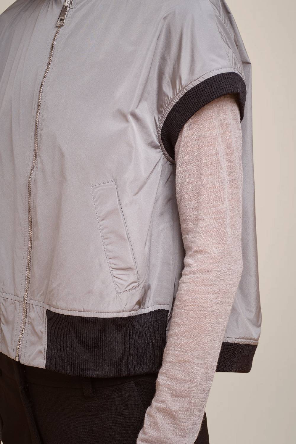 Liviana Conti BOMBER SMANICATO IN TAFFETA' W4FF4WY25X72-0.40