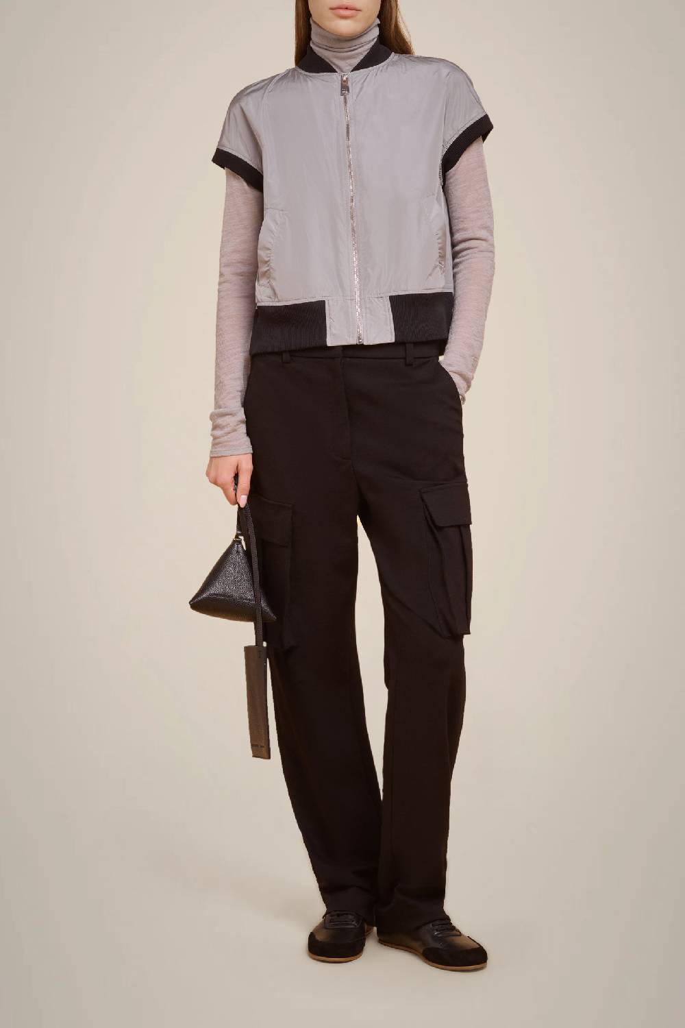 Liviana Conti BOMBER SMANICATO IN TAFFETA' W4FF4WY25X72-0.40