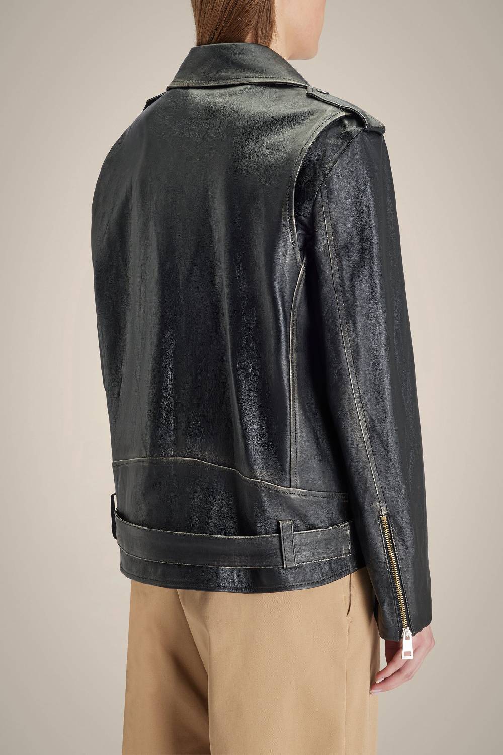 Liviana Conti GIACCA CHIODO IN PELLE BOTTALATA S4NN4SX37Y69A3.S