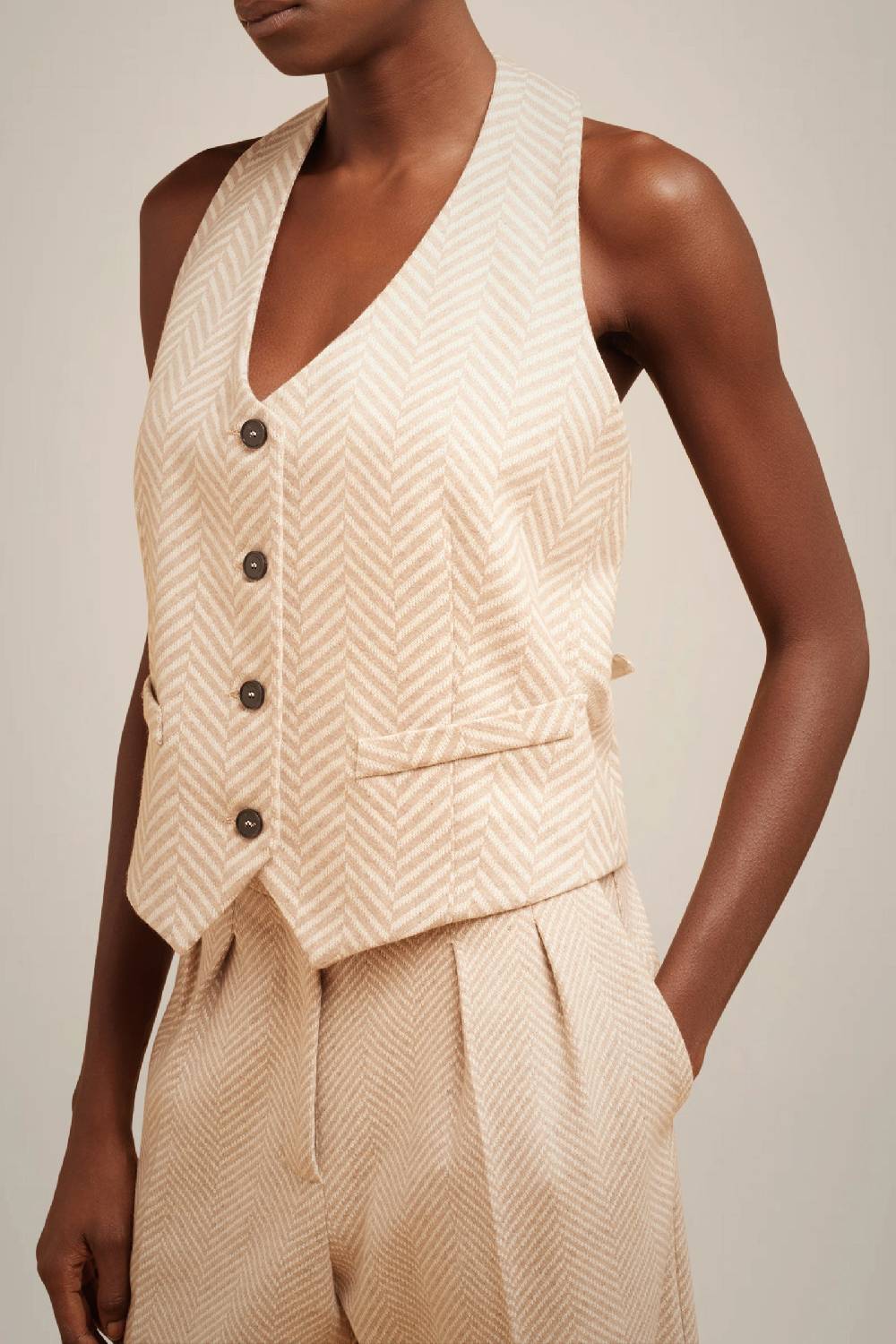 Liviana Conti GILET HALTER PANNO CASHMERE W4FF4WL256-RSC.38