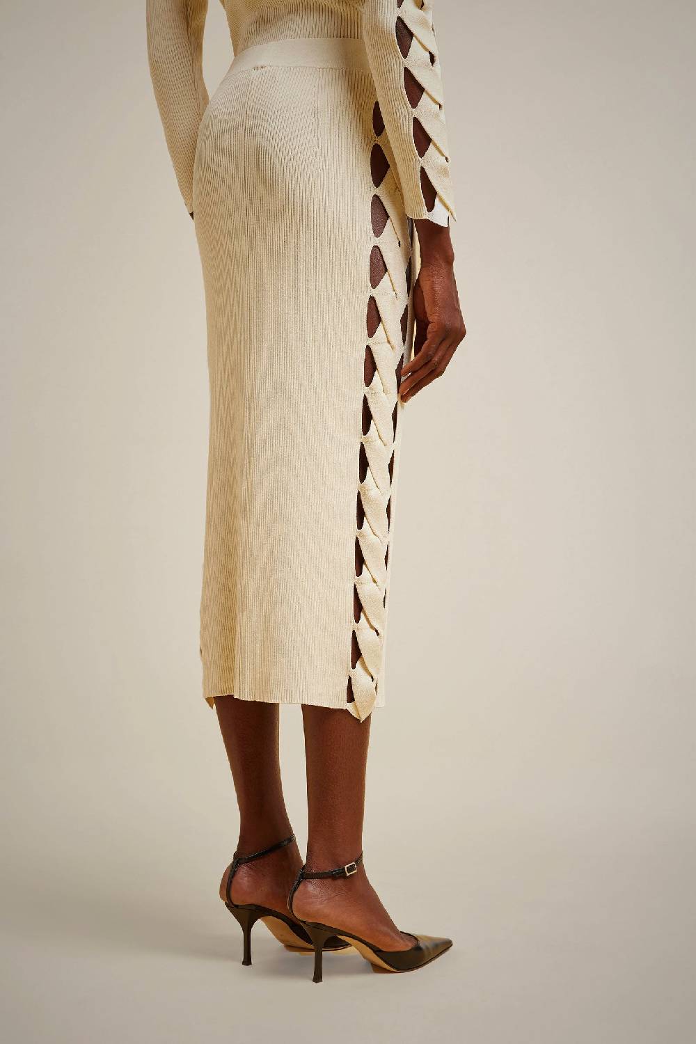 Liviana Conti GONNA BANDE LATERALI INTRECCIATE S4FF4SA35A11-2.XS