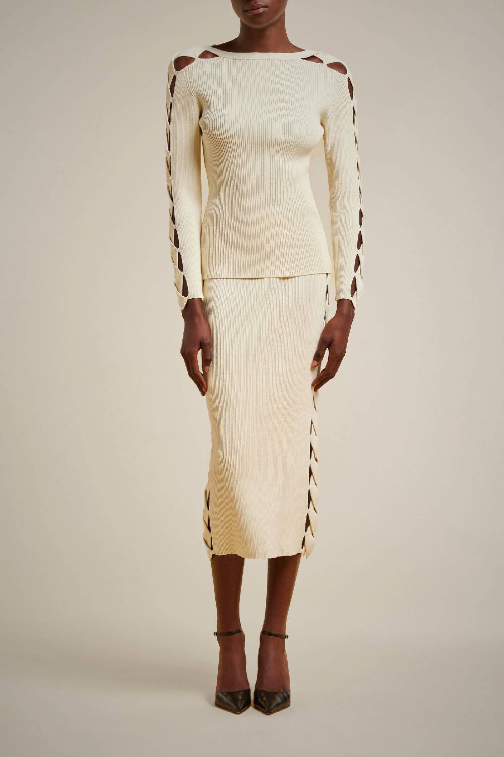 Liviana Conti GONNA BANDE LATERALI INTRECCIATE S4FF4SA35A11-2.XS