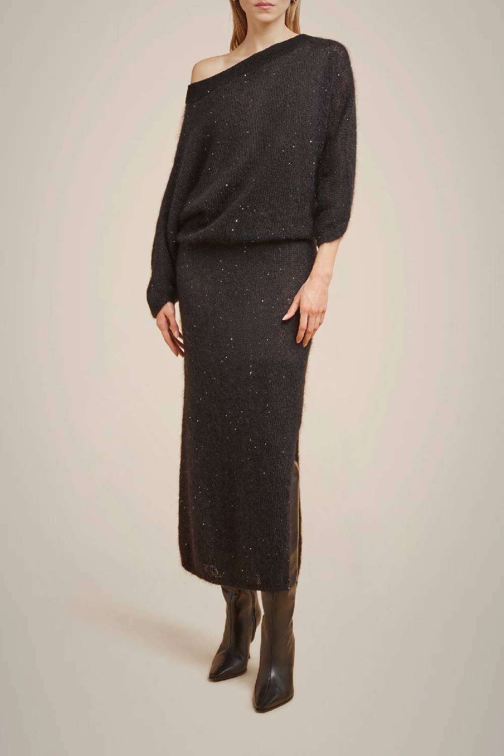 Liviana Conti GONNA IN MOHAIR PAILLETTES W4FF4WG58Y69Z2.XS