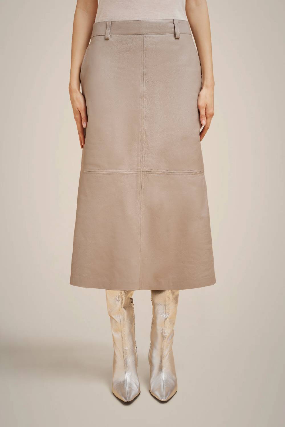 Liviana Conti GONNA MIDI IN VERA PELLE W4FF4WX20X72-0.38