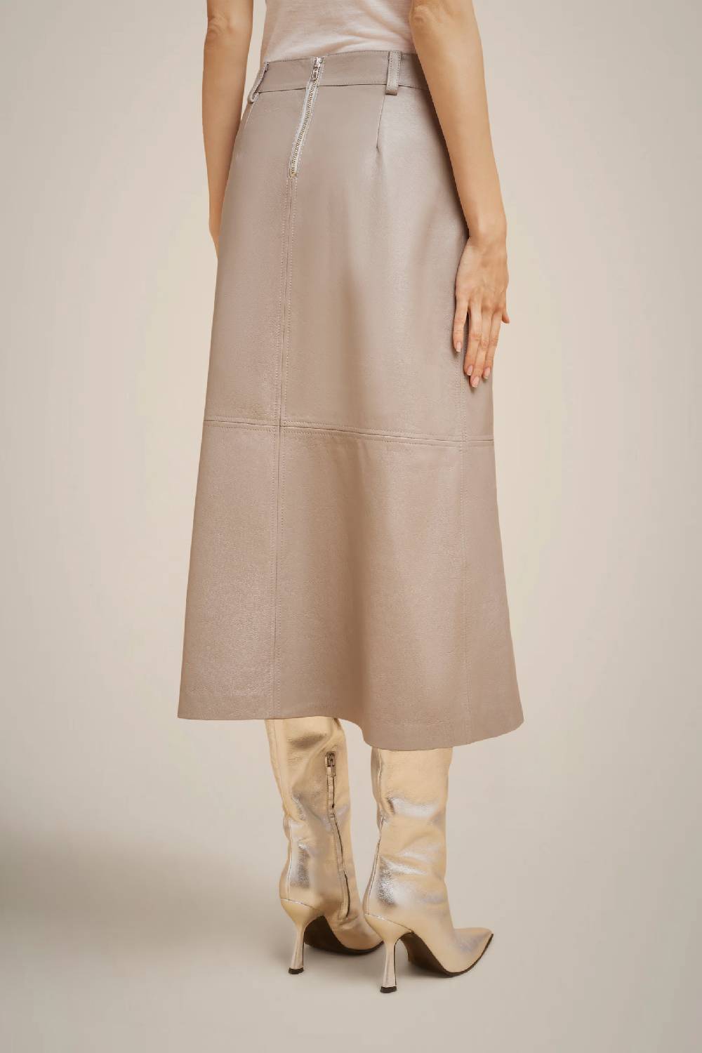 Liviana Conti GONNA MIDI IN VERA PELLE W4FF4WX20X72-0.38