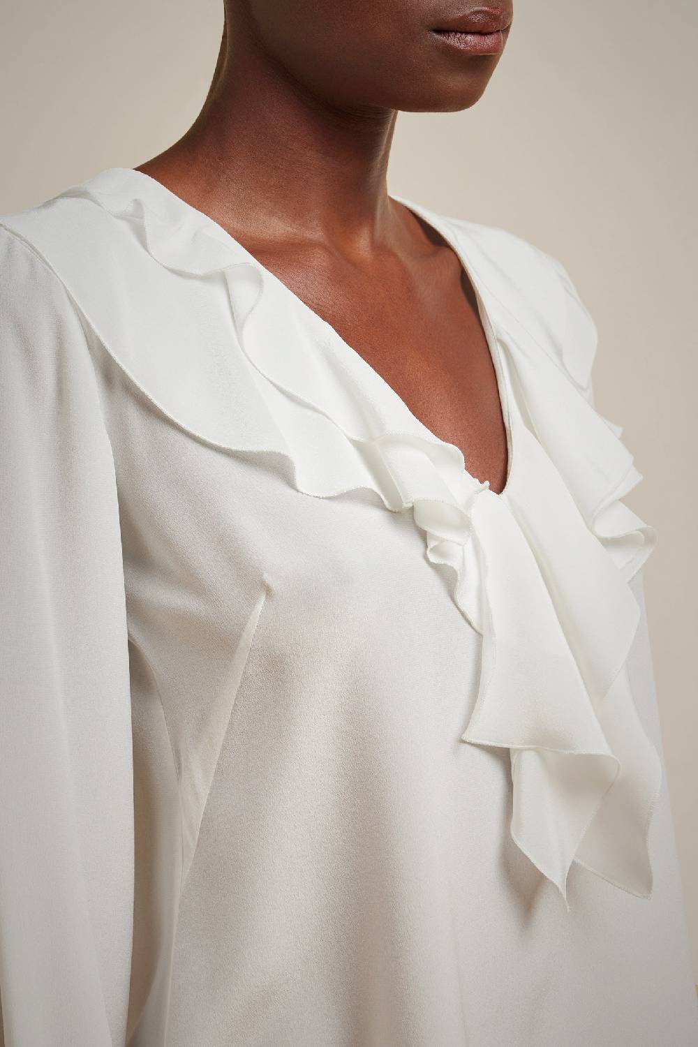 Liviana Conti CAMICIA CON VOLANT S4FF4SS03A08-1.38