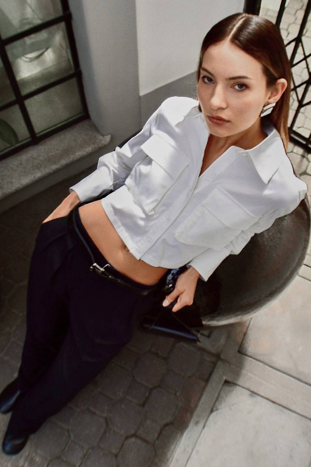 Liviana Conti CAMICIA CROP W4FF4WR06A08-1.46