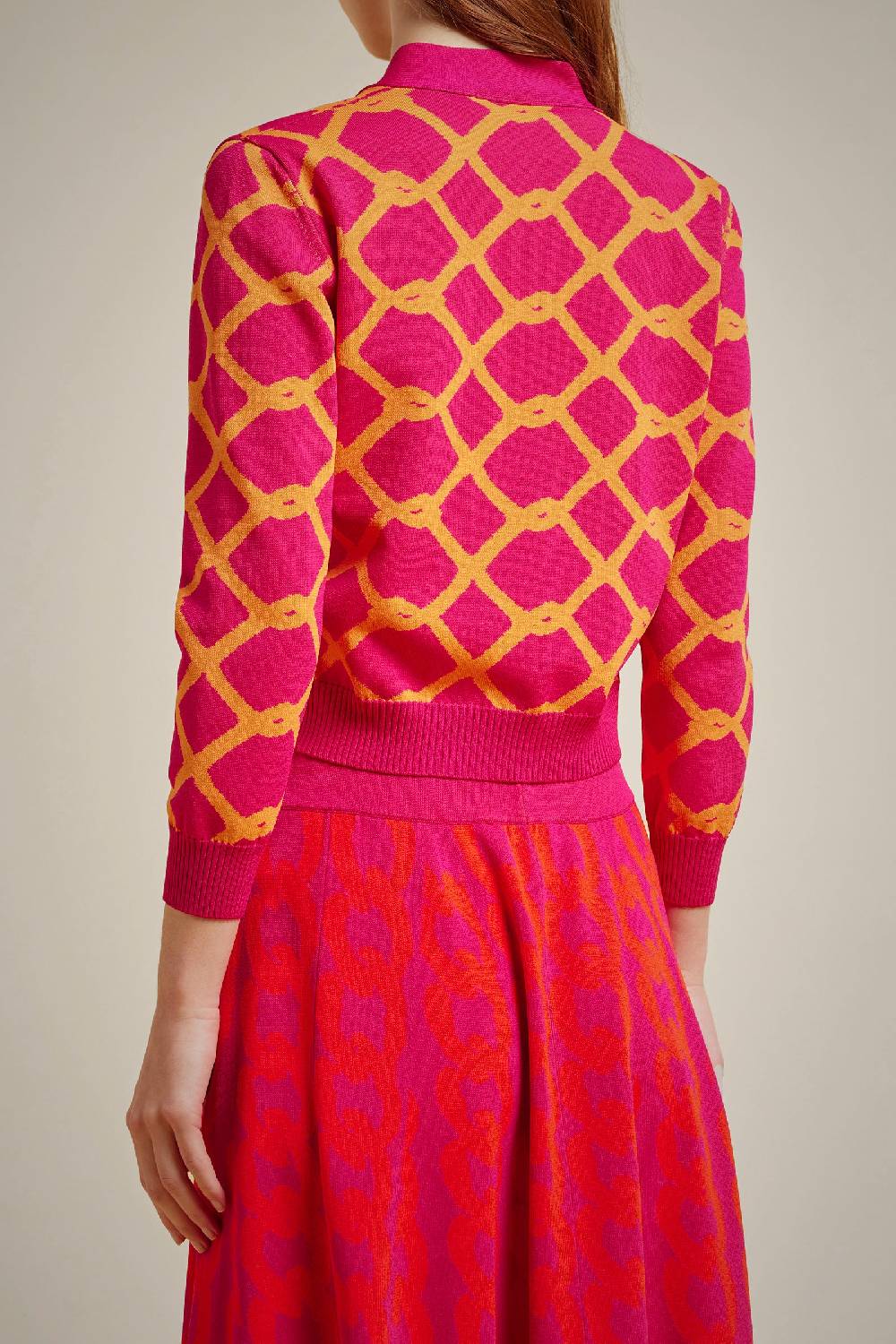 Liviana Conti CARDIGAN JACQUARD S4FF4SA48RETE1.XS