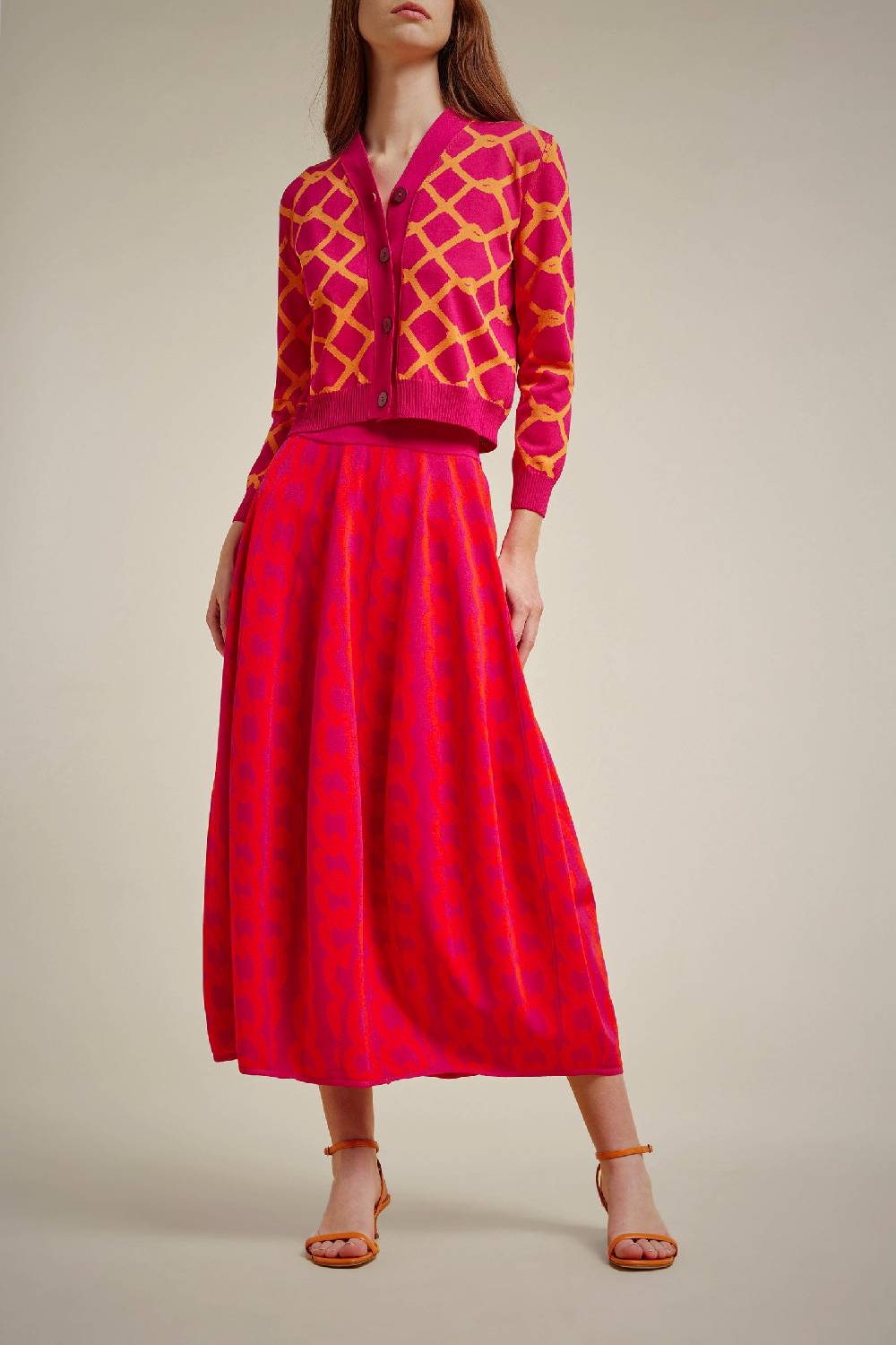 Liviana Conti CARDIGAN JACQUARD S4FF4SA48RETE1.XS