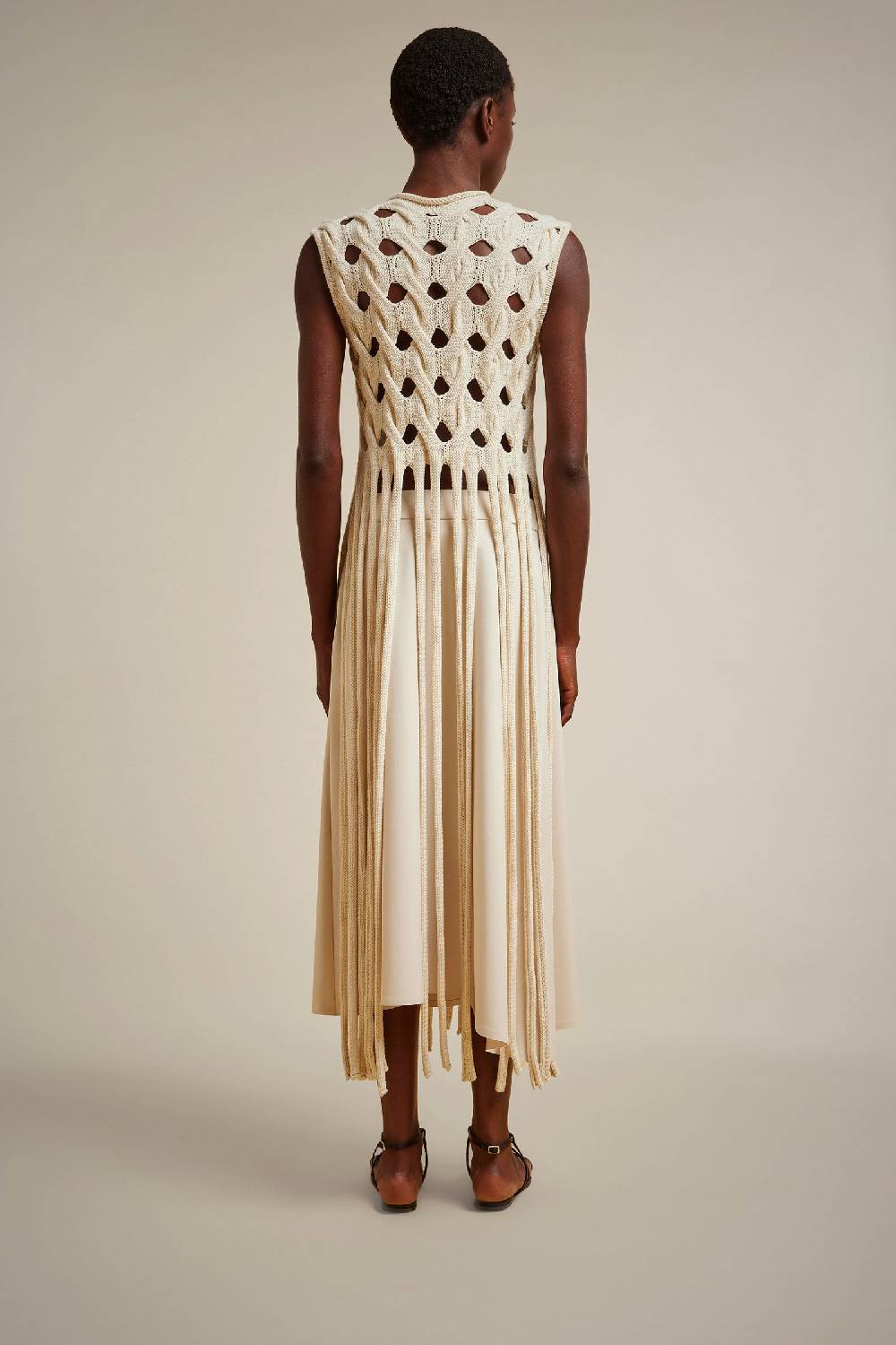 Liviana Conti GILET FRANGE S4FF4SC40W43-1.XS/S