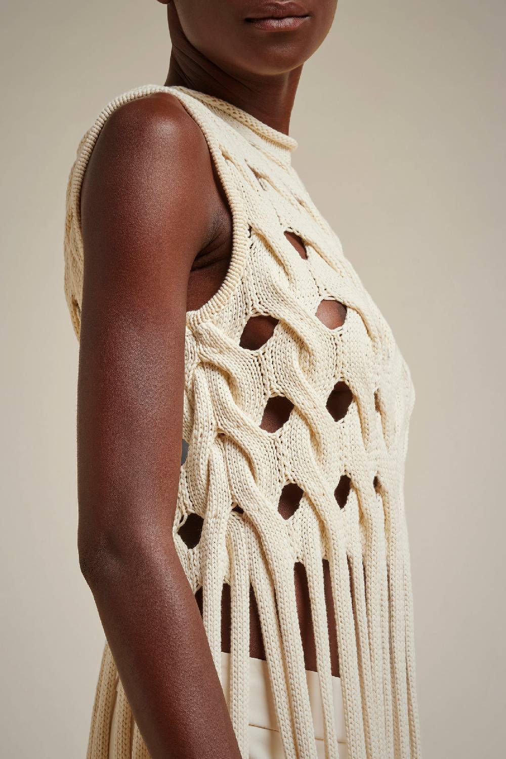 Liviana Conti GILET FRANGE S4FF4SC40W43-1.XS/S