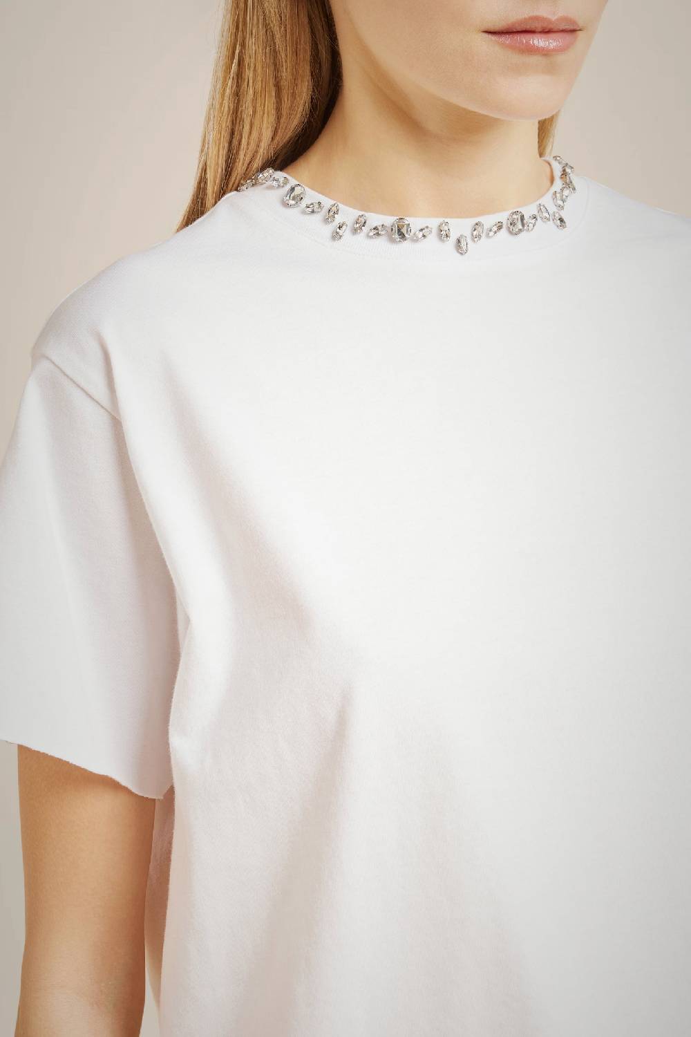 Liviana Conti T-SHIRT CON STRASS W4LL4WW60A01-0.XS