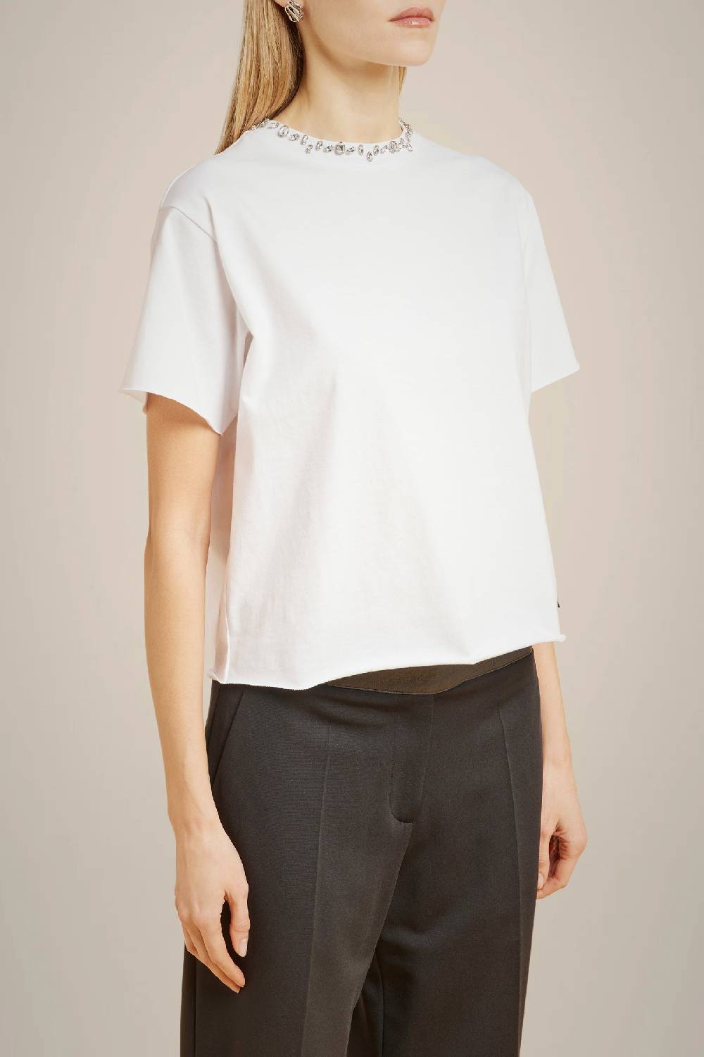 Liviana Conti T-SHIRT CON STRASS W4LL4WW60A01-0.XS