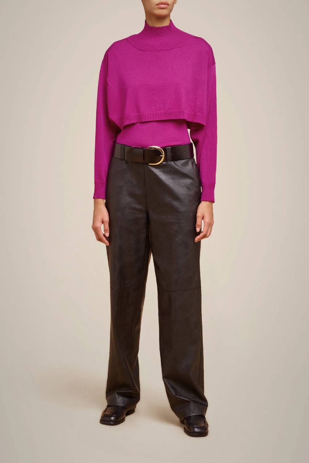 Liviana Conti MAGLIA COLLO ALTO CROP W4FF4WA31H48-1.XS