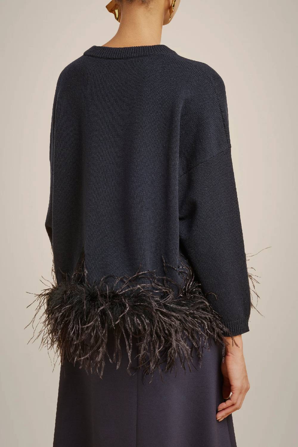 Liviana Conti MAGLIA CON PIUME IN CASHMERE RICICLATO W4LL4WC49N08-0.XS