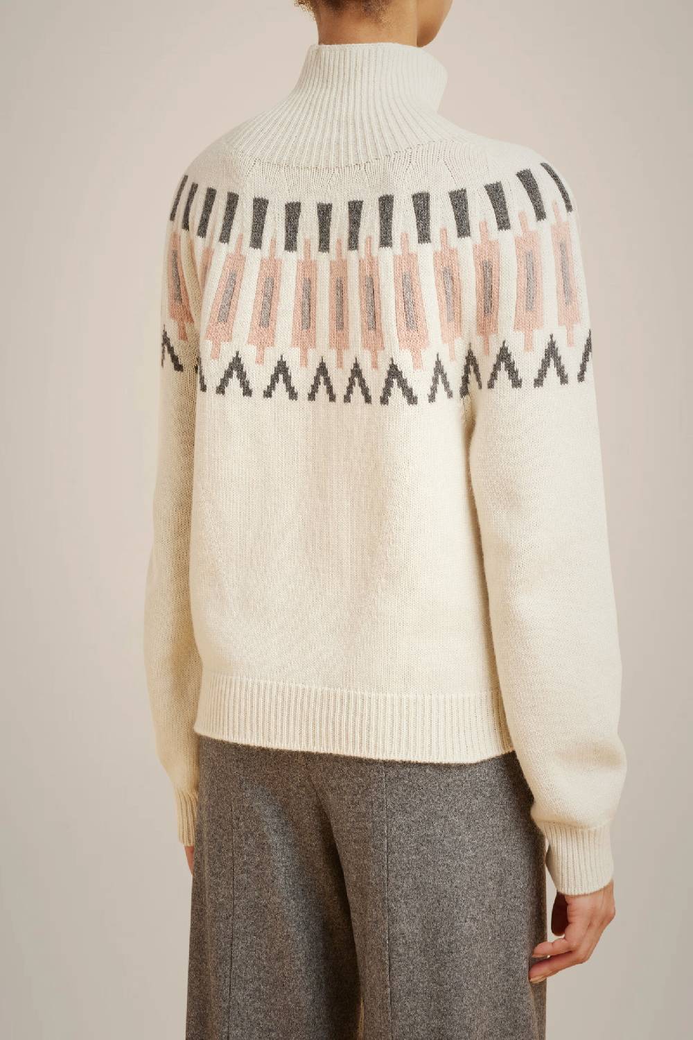 Liviana Conti MAGLIA JACQUARD IN CASHMERE RICICLATO W4LL4WC74NRV-1.XS