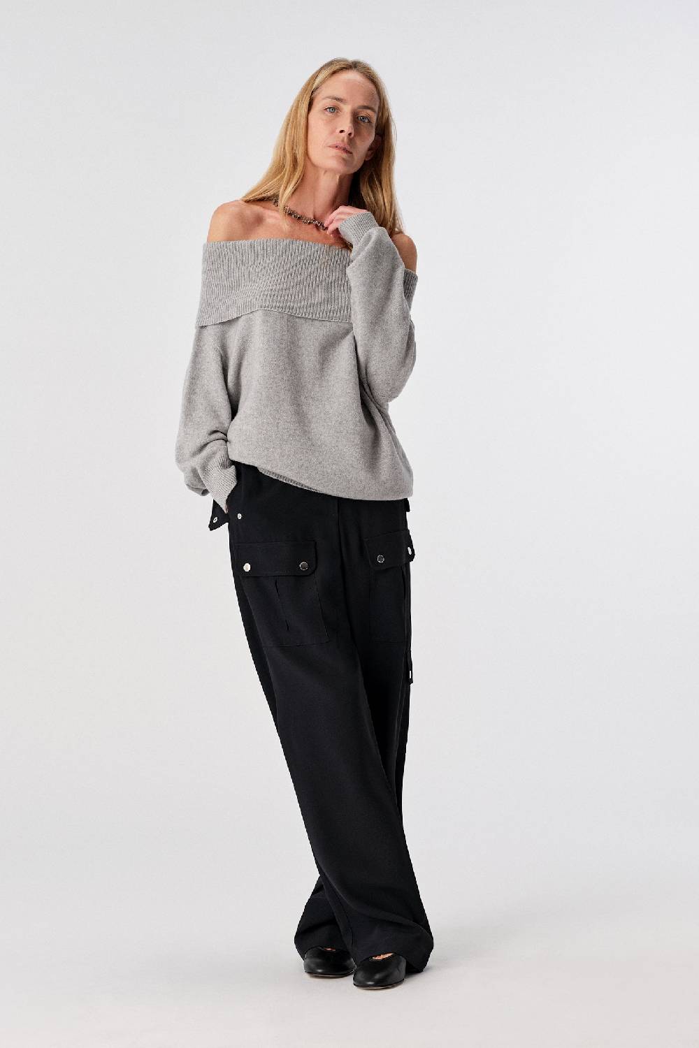 Liviana Conti MAGLIA SPALLA SCOPERTE IN CASHMERE RICICLATO W4LL4WC12X47-0.XS