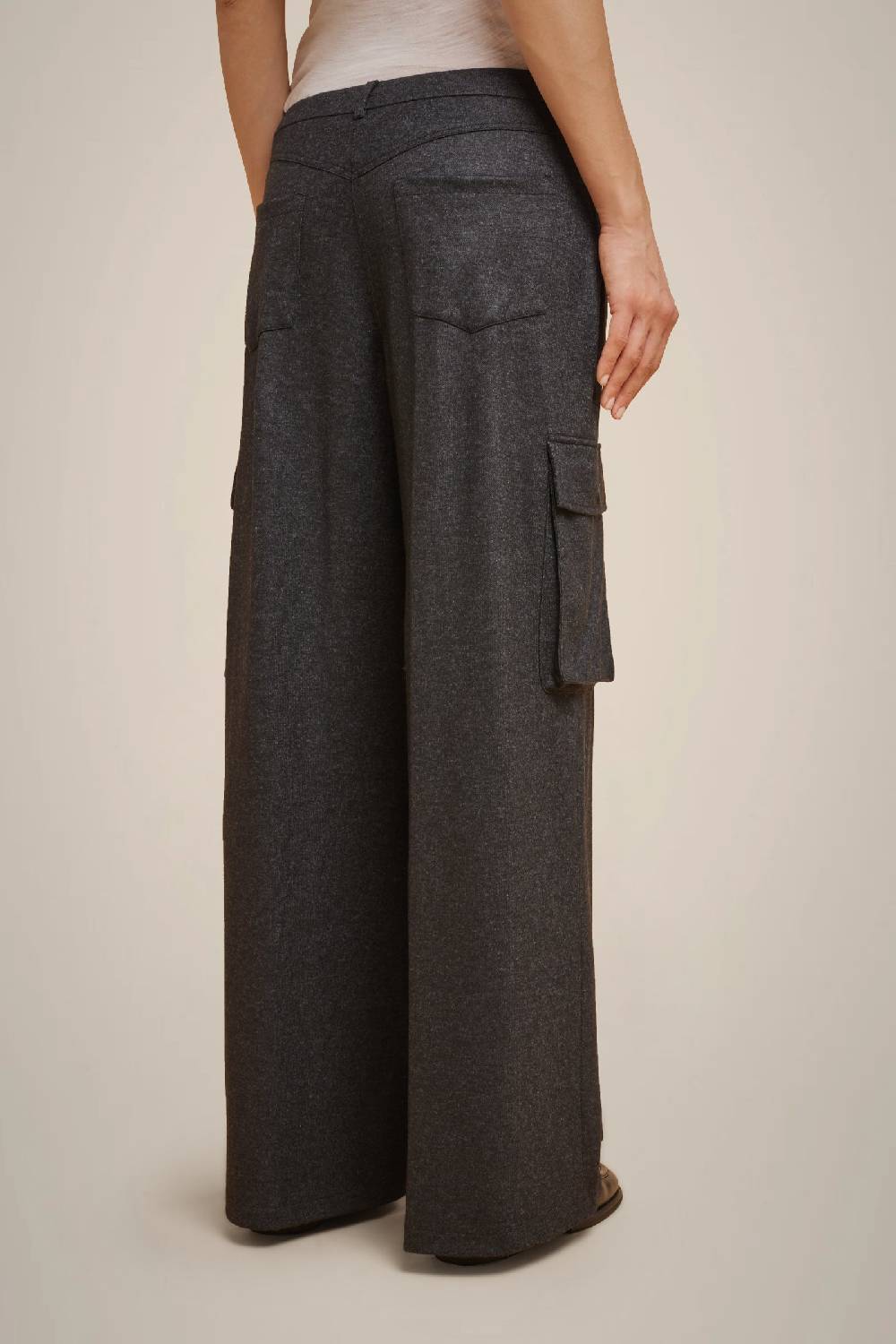 Liviana Conti PANTALONE CARGO IN PANNO CASHMERE W4FF4WN36Y49-0.38