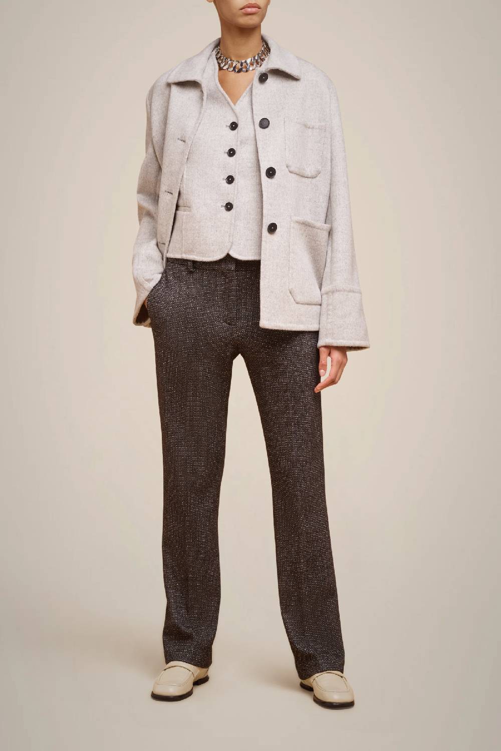 Liviana Conti PANTALONE PANNO CASHMERE W4FF4WL33SAL-3.38