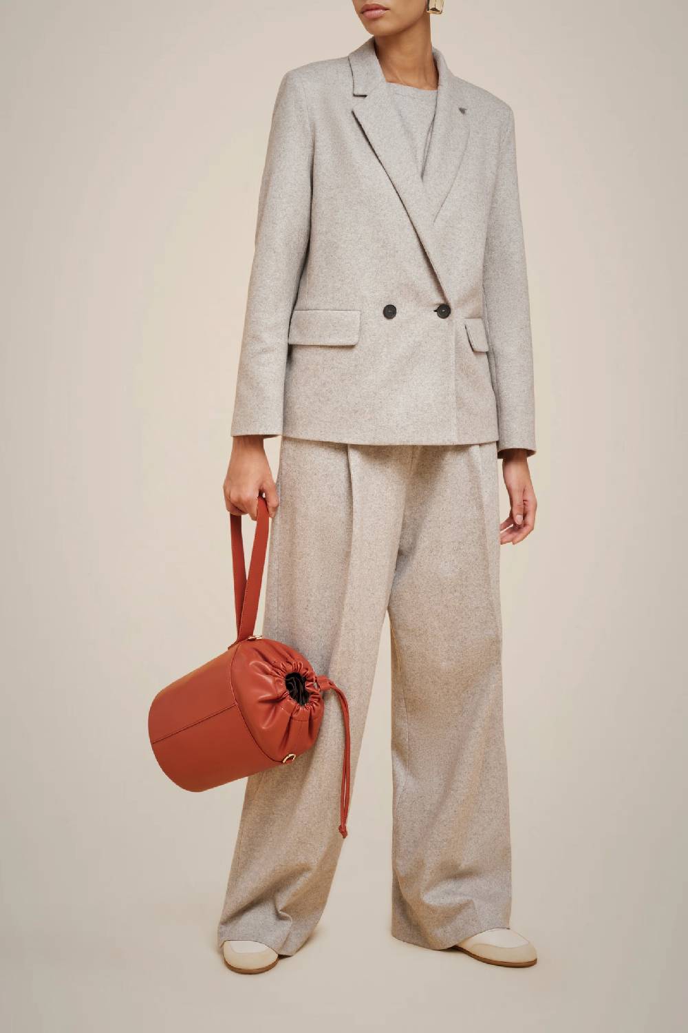 Liviana Conti PANTALONE PIEGHE IN PANNO CASHMERE W4FF4WN37X47-0.38