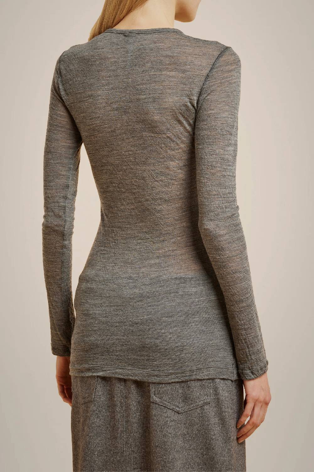 Liviana Conti T-SHIRT IN MISTO LANA CON BOTTONI W4LL4WH42X92-0.40