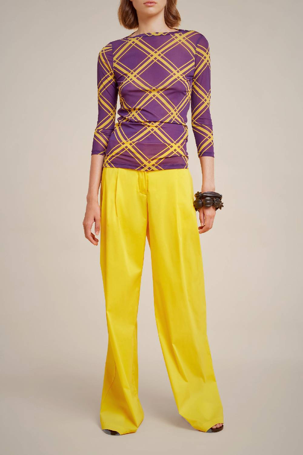 Liviana Conti T-SHIRT MANICA LUNGA S4LL4SH072-CHK.XS