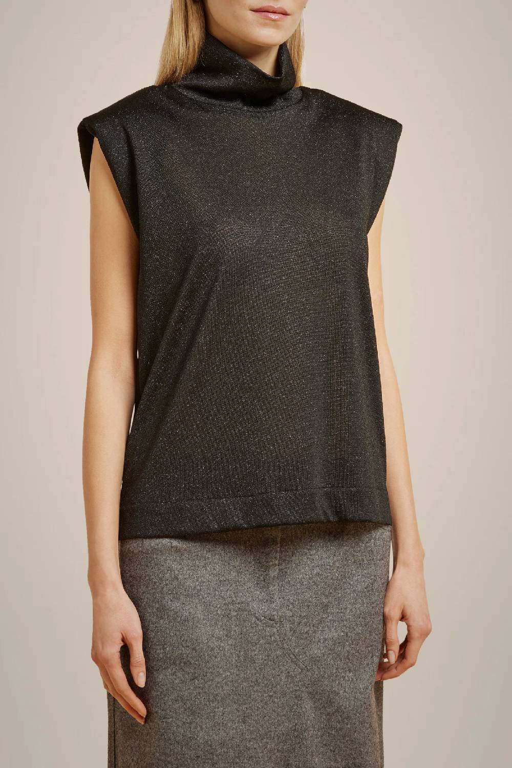 Liviana Conti TOP IN JERSEY LUREX W4LL4WQ03LRX-Y.38