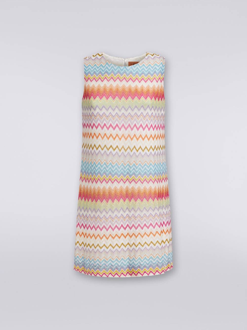 M Missoni Abito A Sacchetto In Viscosa Zig Zag Con Lurex