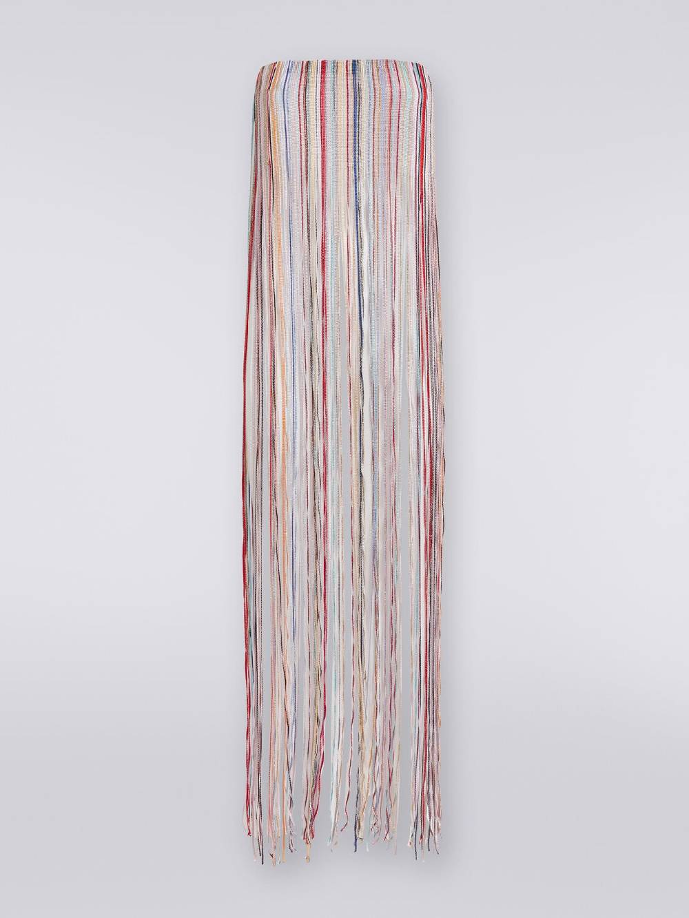 M Missoni Abito Copricostume A Bustier Con Frange E Lurex