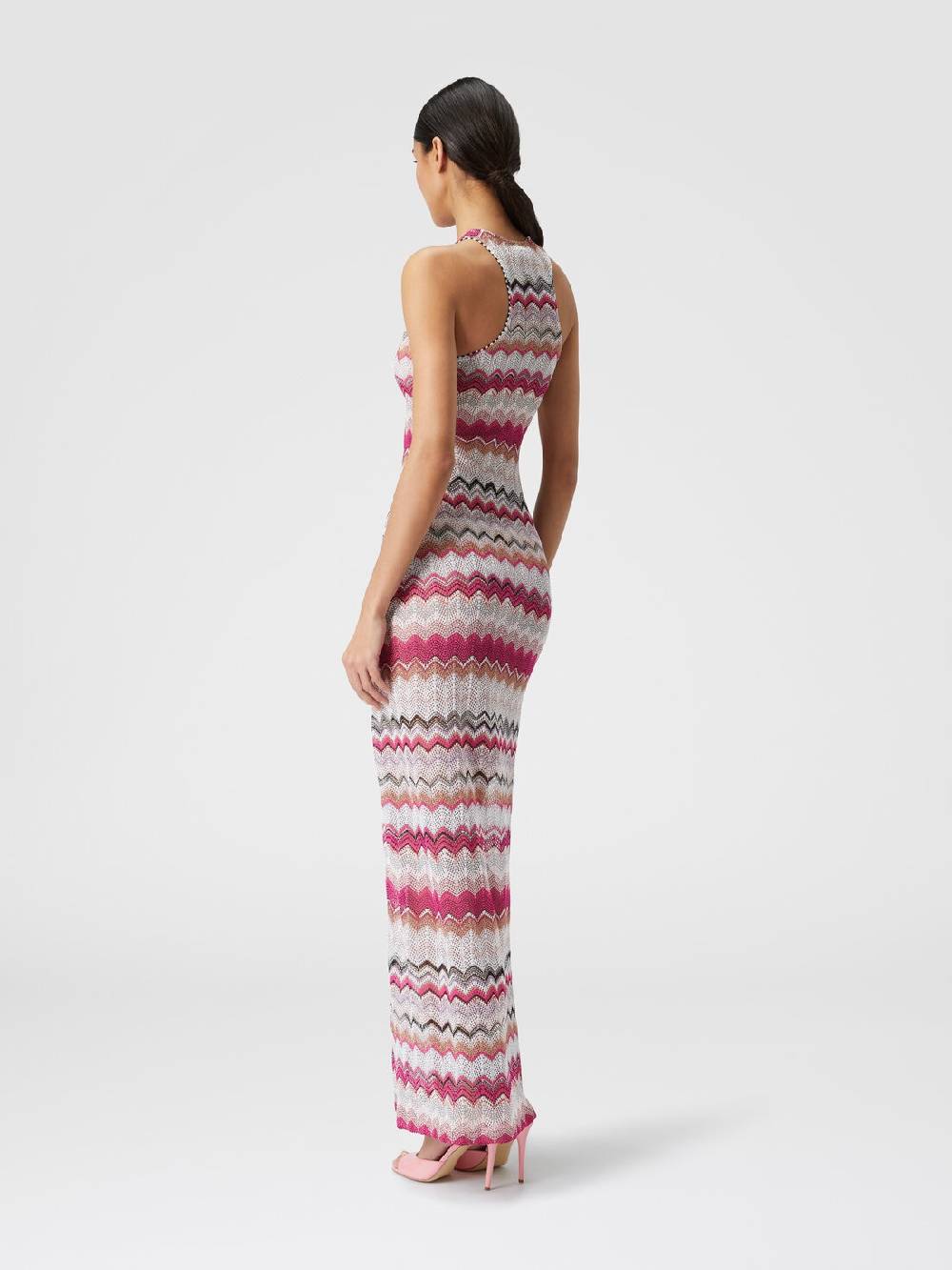 M Missoni Abito Copricostume Lungo In Crochet Con Lurex