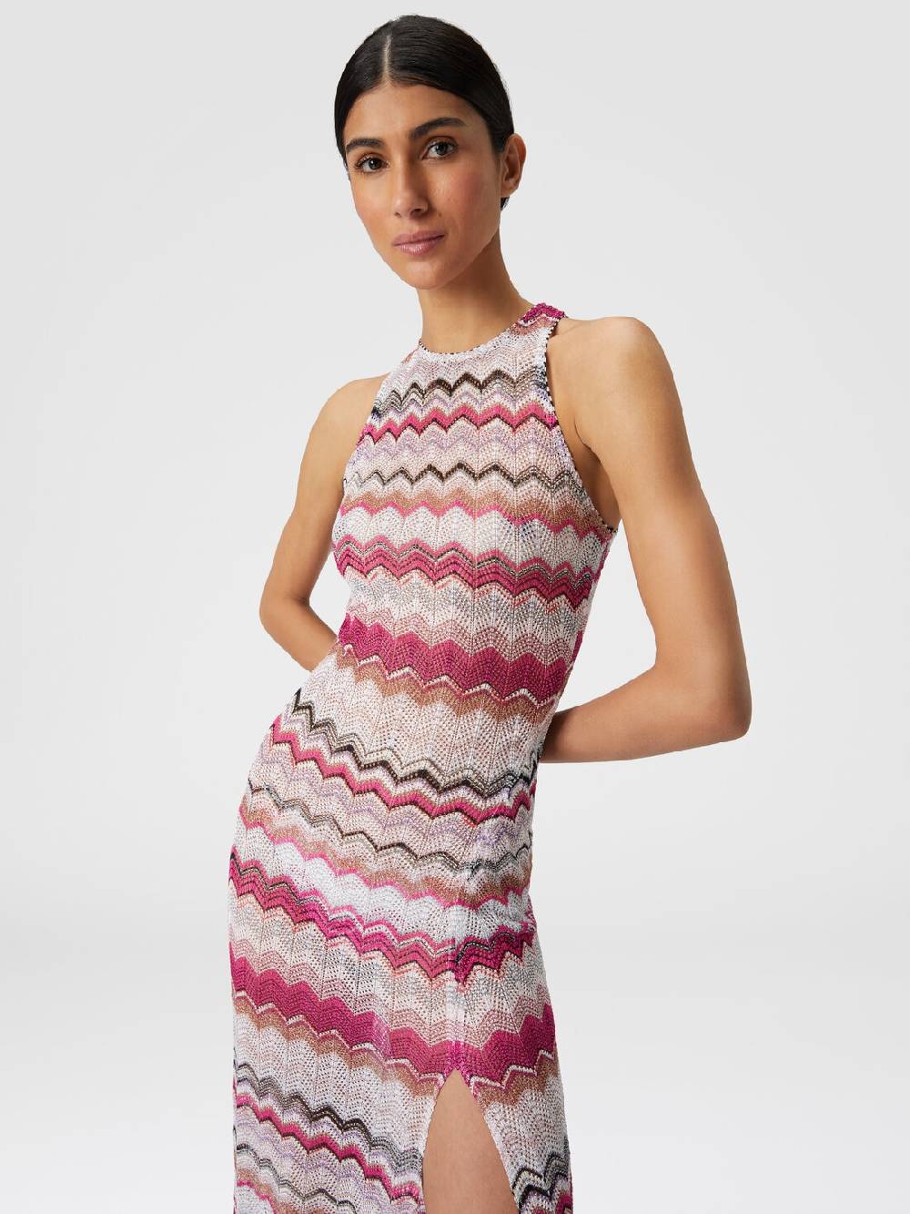 M Missoni Abito Copricostume Lungo In Crochet Con Lurex