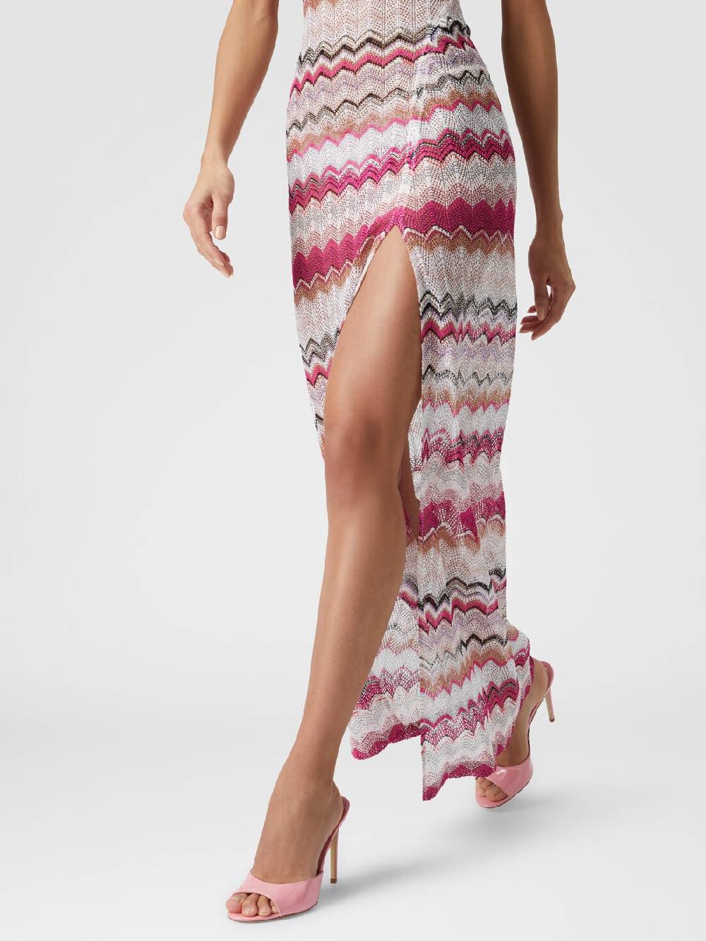 M Missoni Abito Copricostume Lungo In Crochet Con Lurex