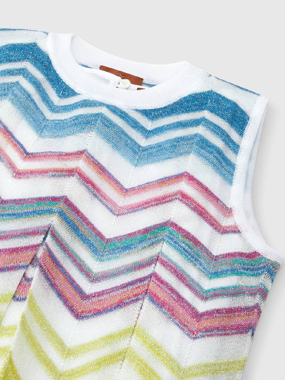 M Missoni Abito In Maglia Di Misto Viscosa Zig Zag Con Lamé