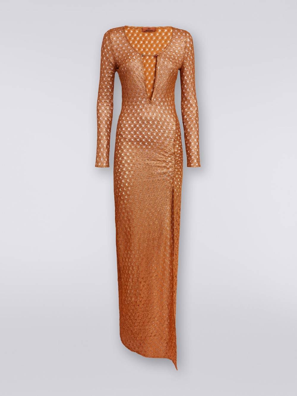 M Missoni Abito Lungo Effetto Pizzo Con Scollatura A V E Applicazioni