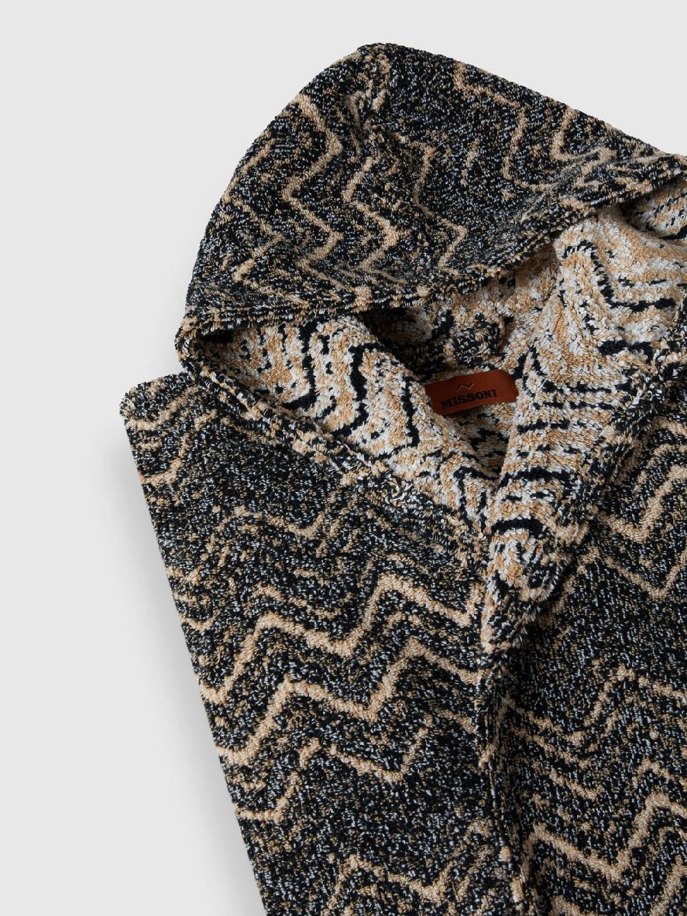 M Missoni Accappatoio Azul In Spugna Di Cotone Chevron