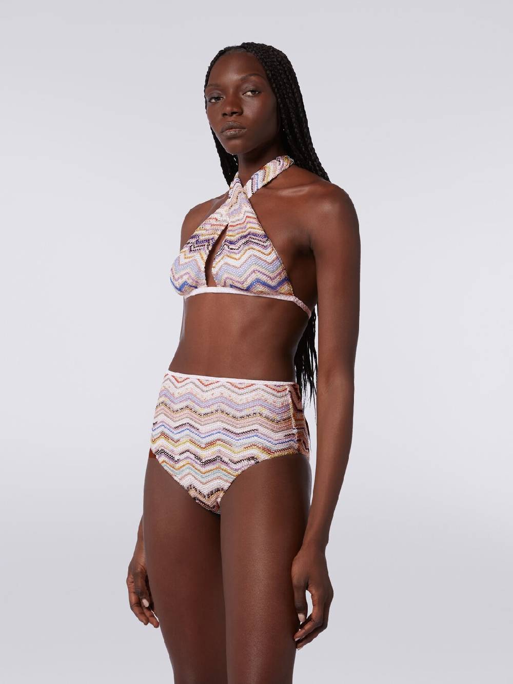 M Missoni Bikini In Crochet Con Lurex E Slip A Vita Alta