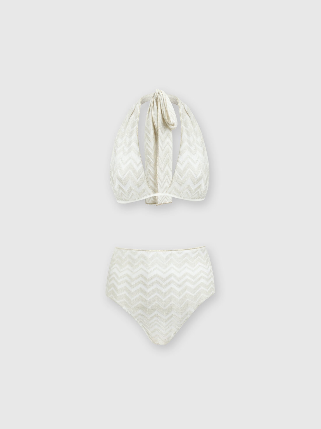 M Missoni Bikini In Misto Viscosa Chevron Tono Su Tono Con Lurex