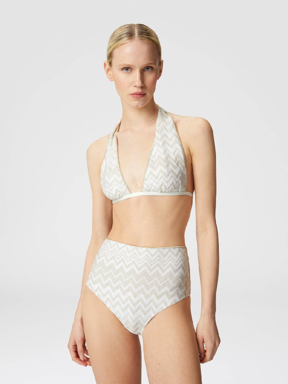 M Missoni Bikini in misto viscosa chevron tono su tono con lurex