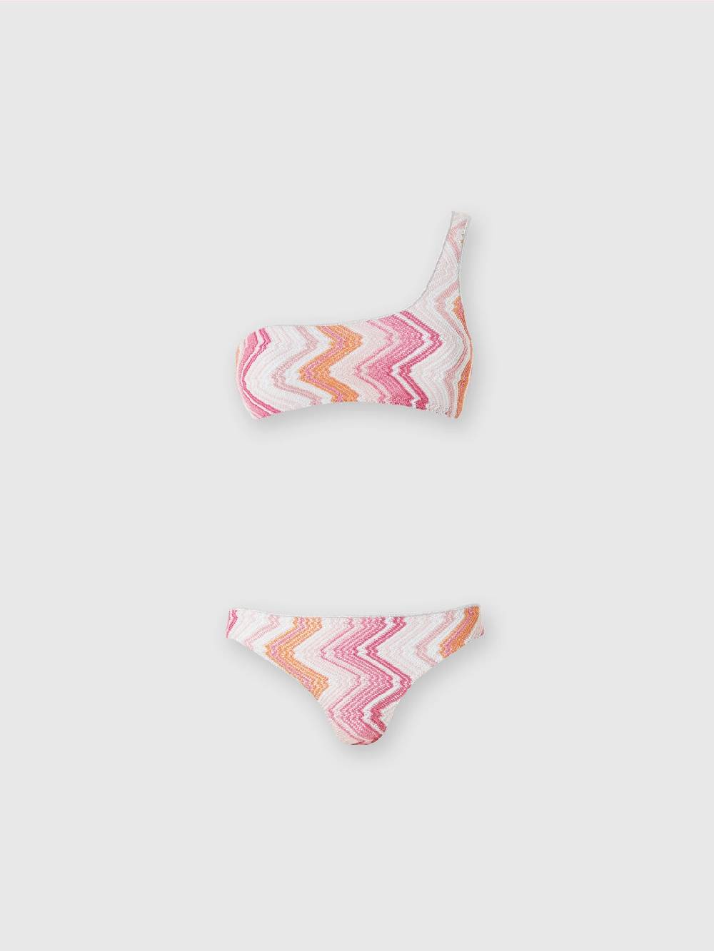 M Missoni Bikini Monospalla In Misto Viscosa Chevron Con Lurex