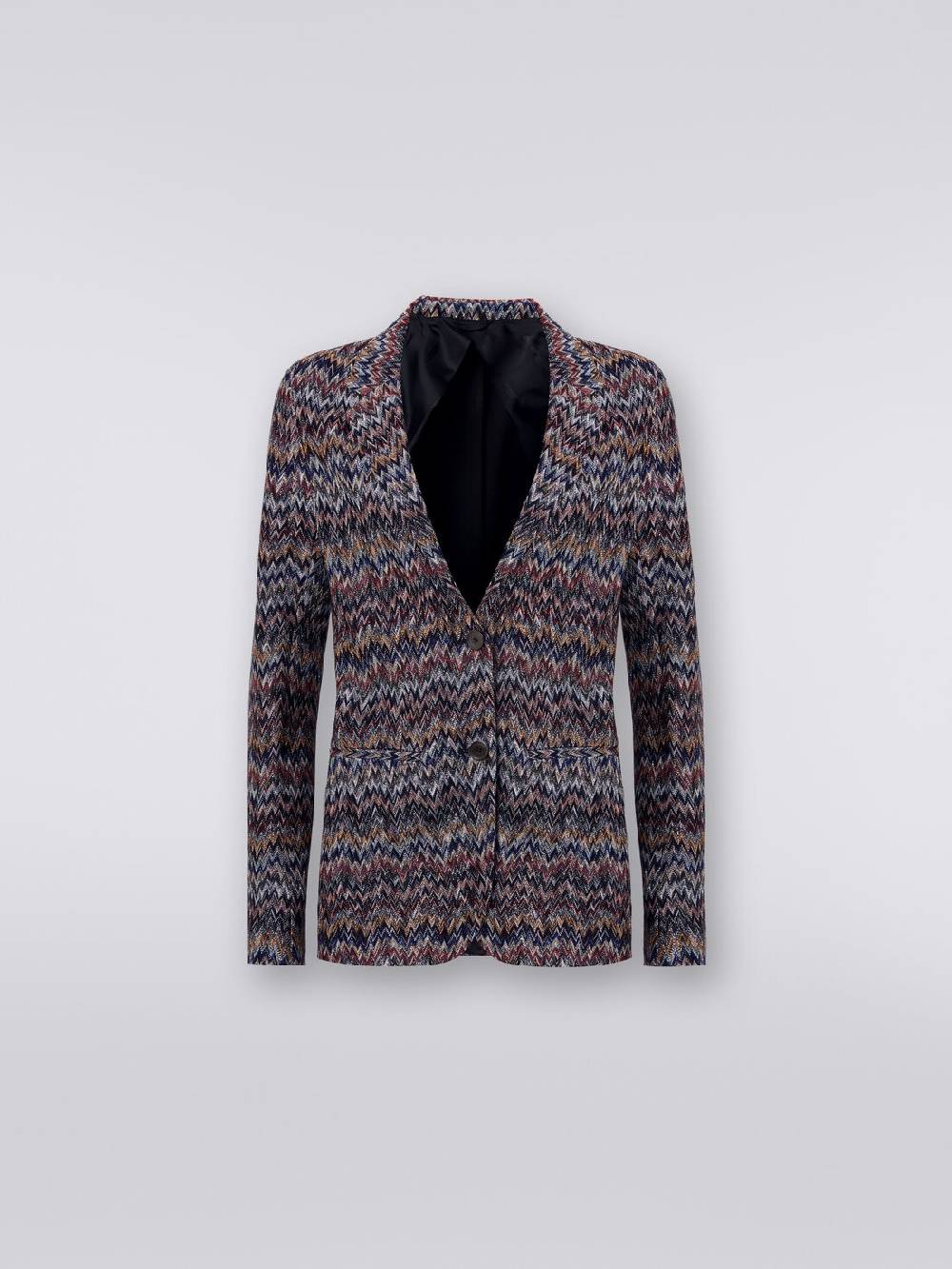 M Missoni Blazer In Misto Viscosa Zig Zag Con Lurex