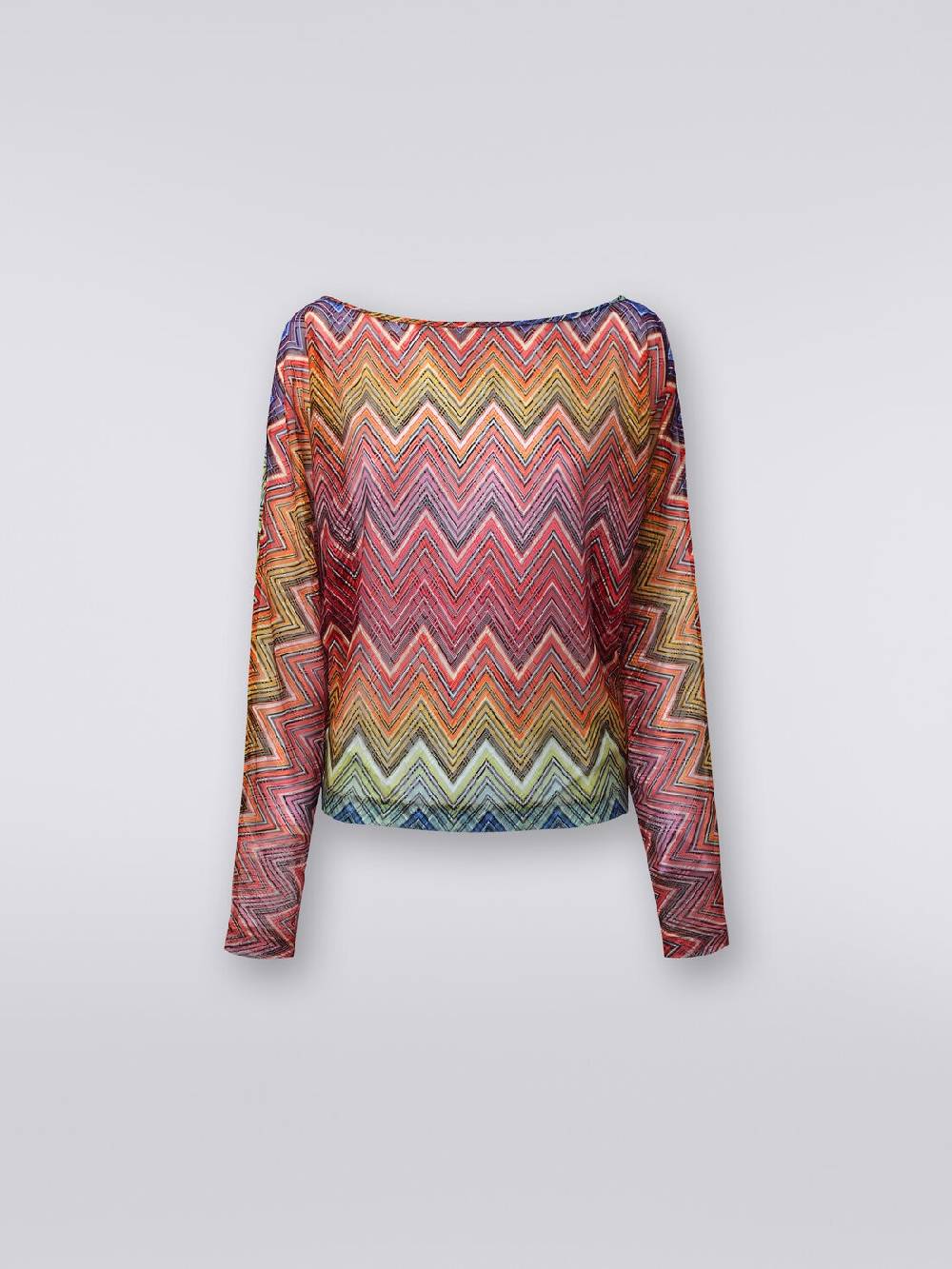 M Missoni Blusa A Maniche Lunghe In Tessuto Stampa Zig Zag