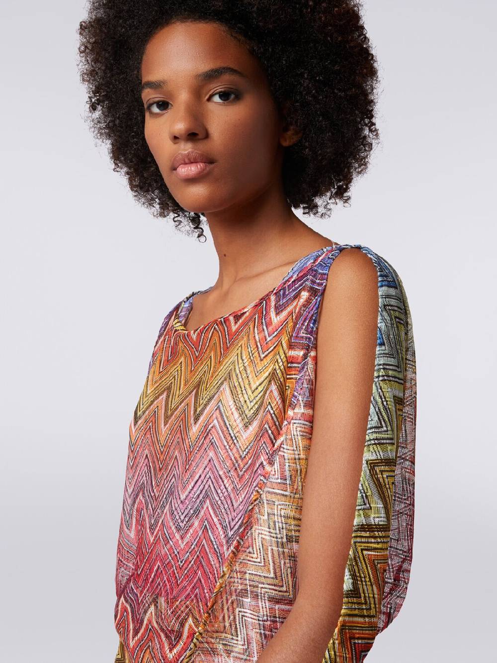 M Missoni Blusa A Maniche Lunghe In Tessuto Stampa Zig Zag