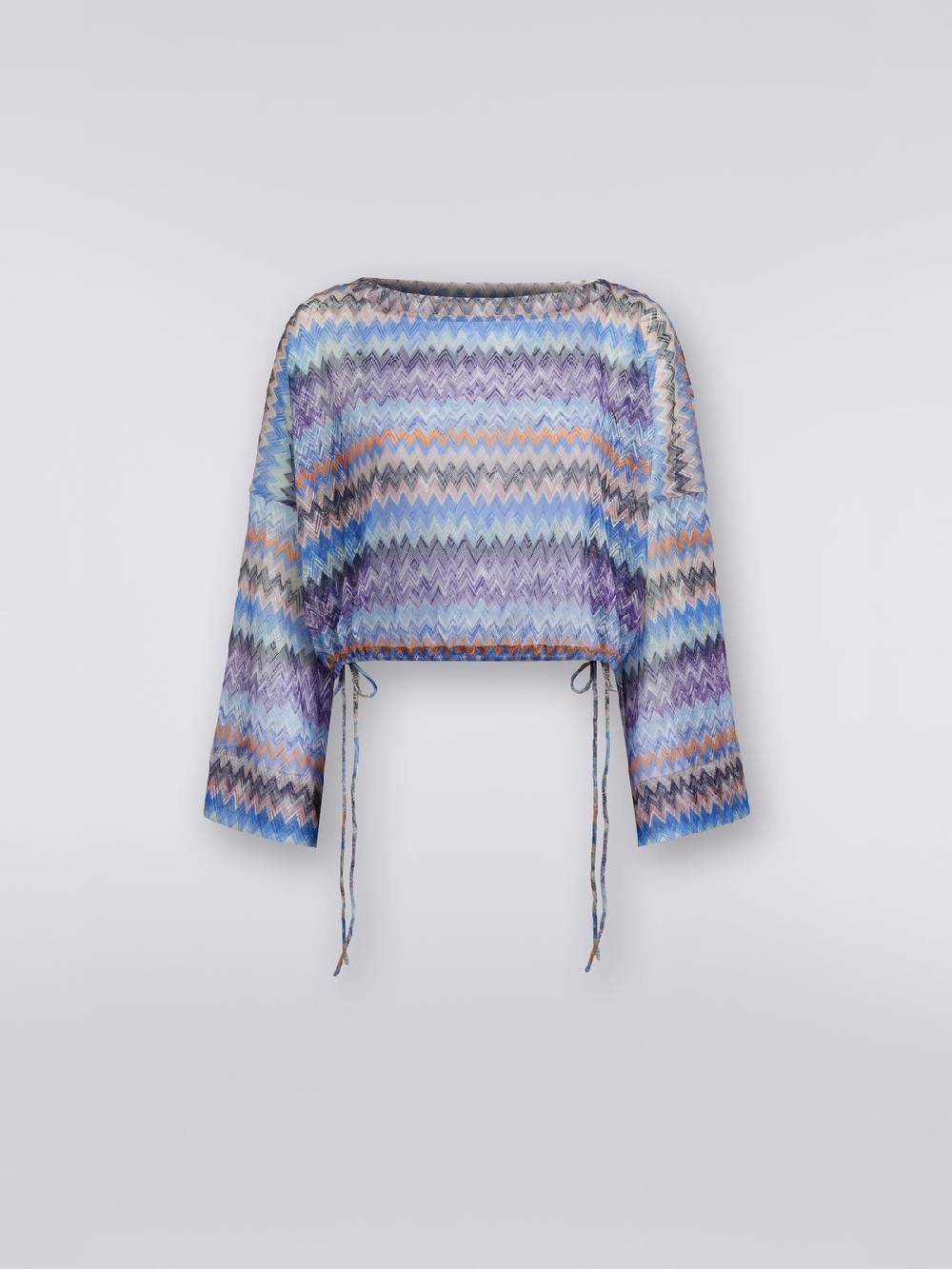 M Missoni Blusa Copricostume In Tulle Di Viscosa Chevron