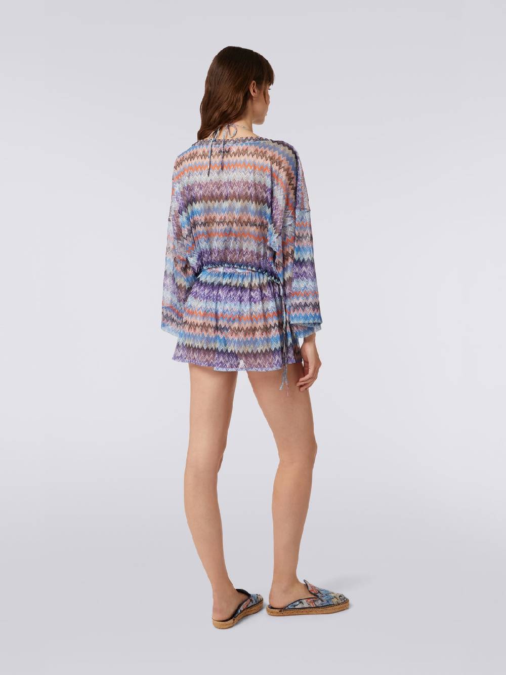 M Missoni Blusa Copricostume In Tulle Di Viscosa Chevron