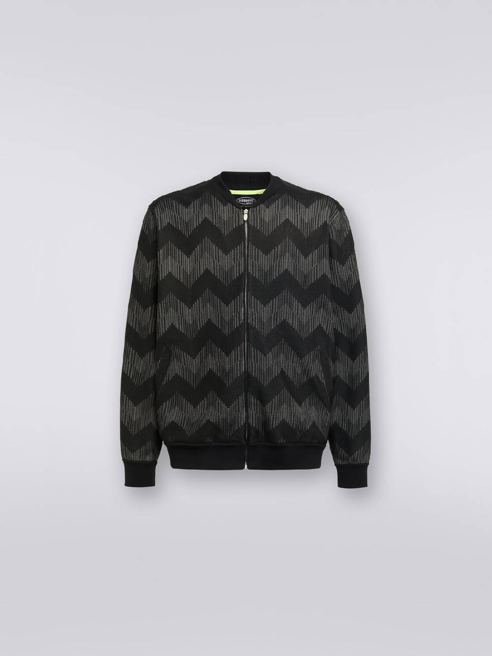 M Missoni Bomber in misto cotone zig zag in collaborazione con Mike Maignan